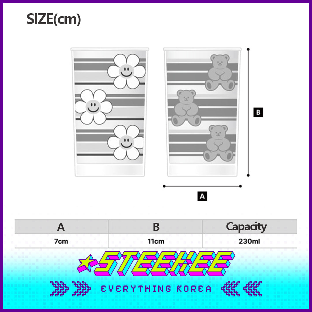 Wiggle Wiggle Retro Edition Glass Beer Cup Set of 2 by Steekee Korea 4418