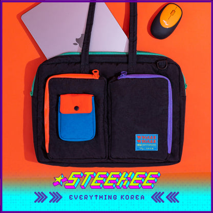 Wiggle Wiggle Black Nylon Dual-Purpose Laptop Bag 15.6-inch by Steekee Korea 4419
