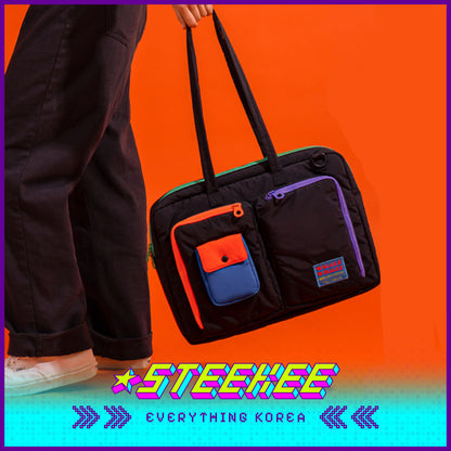 Wiggle Wiggle Black Nylon Dual-Purpose Laptop Bag 15.6-inch by Steekee Korea 4419