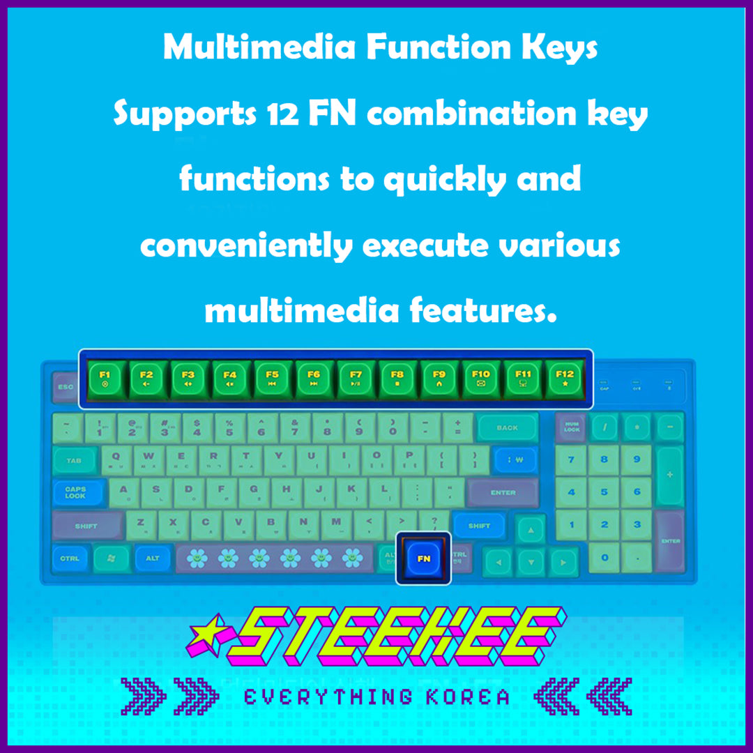 Wiggle Wiggle Contrast Color Wireless Bluetooth Keyboard by Steekee Korea 4422