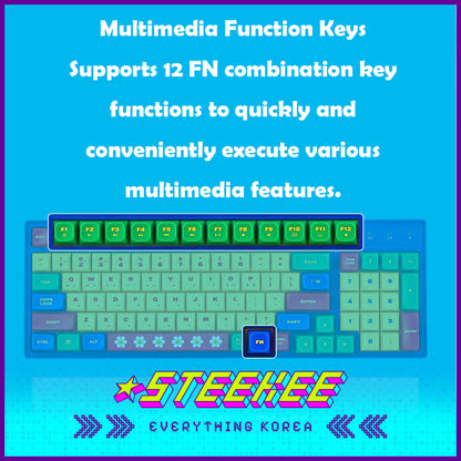 Wiggle Wiggle Contrast Color Wireless Bluetooth Keyboard by Steekee Korea 4422