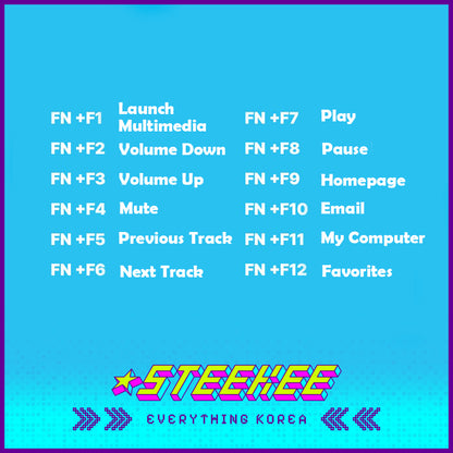 Wiggle Wiggle Contrast Color Wireless Bluetooth Keyboard by Steekee Korea 4422