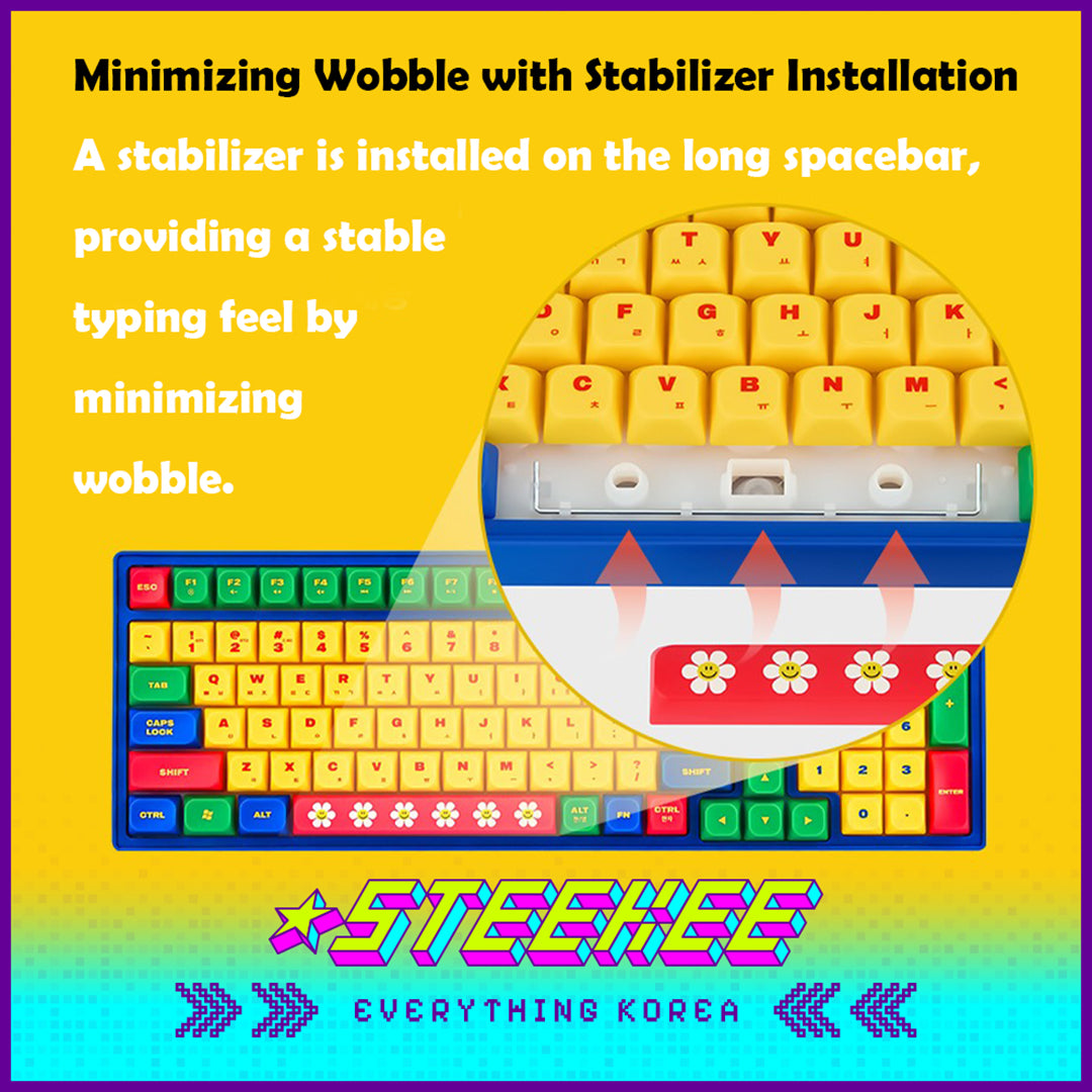 Wiggle Wiggle Contrast Color Wireless Bluetooth Keyboard by Steekee Korea 4422