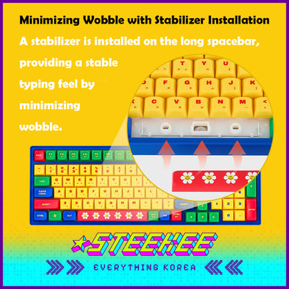 Wiggle Wiggle Contrast Color Wireless Bluetooth Keyboard by Steekee Korea 4422