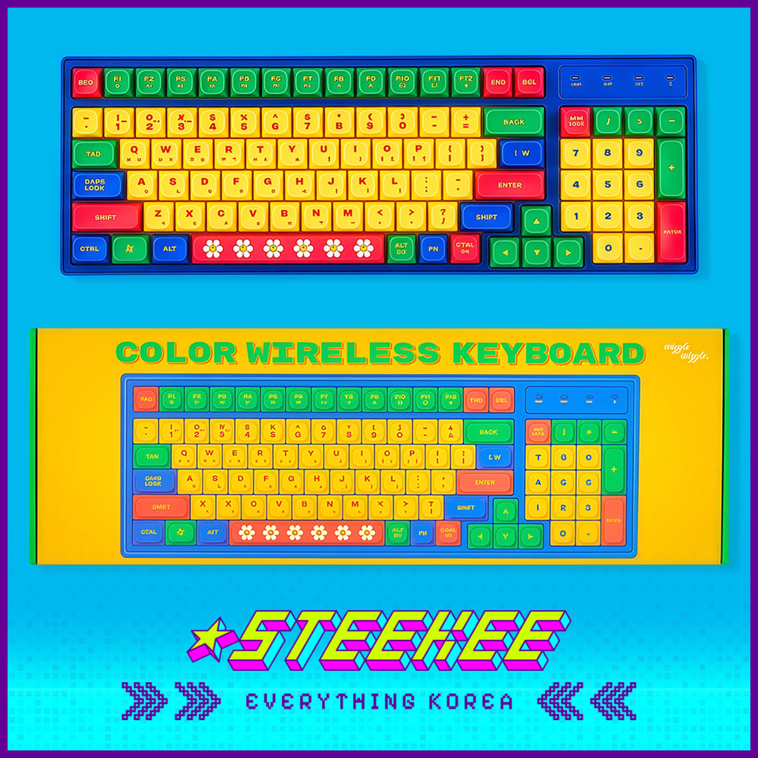 Wiggle Wiggle Contrast Color Wireless Bluetooth Keyboard by Steekee Korea 4422