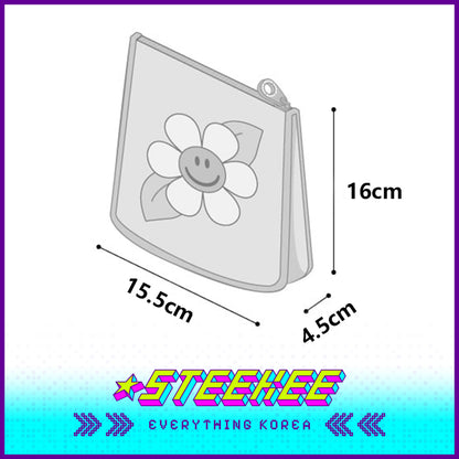 Wiggle Wiggle Cute Embroidered Earphone Bag Cosmetic Bag Coin Purse Key Bag Storage Bag by Steekee Korea 4425