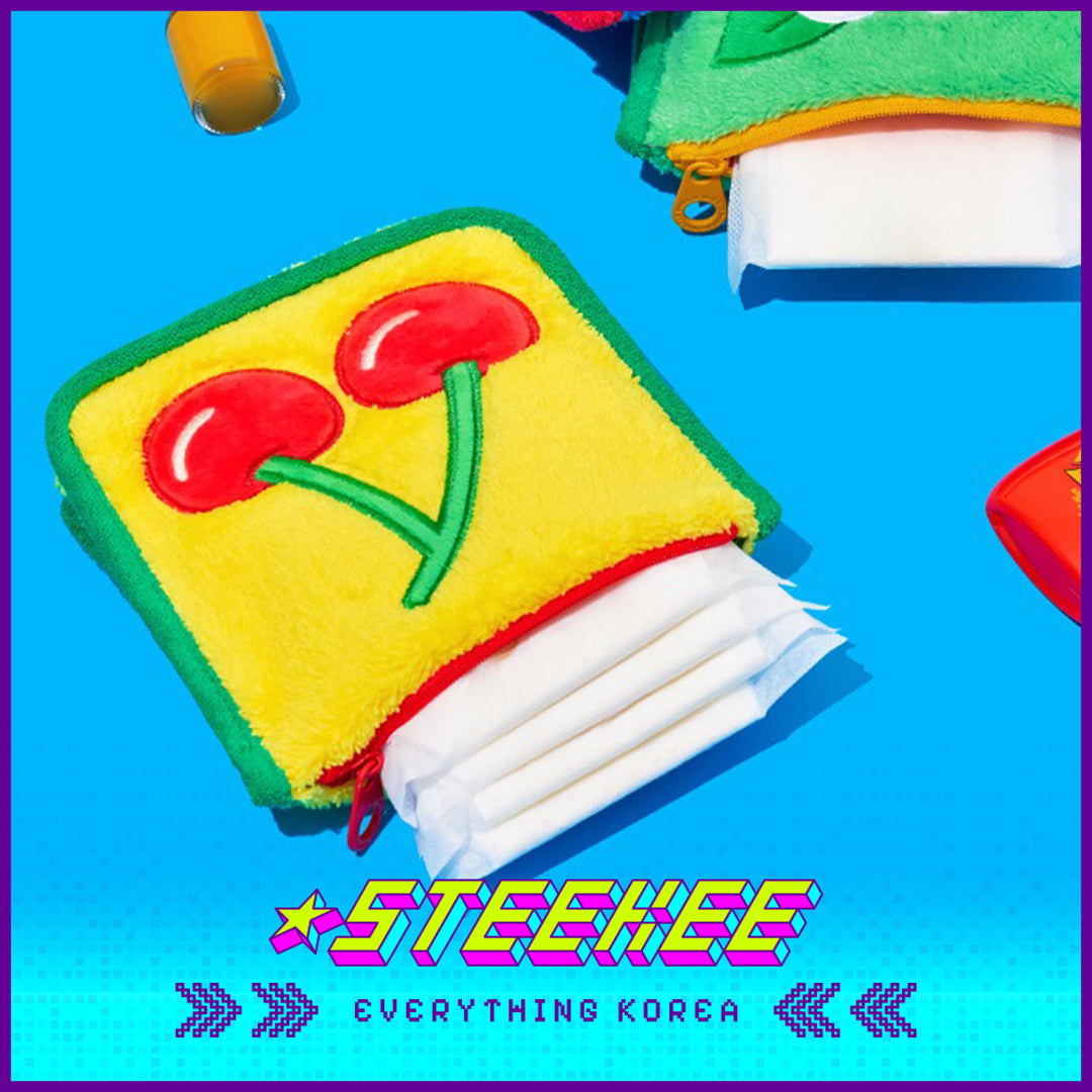 Wiggle Wiggle Cute Embroidered Earphone Bag Cosmetic Bag Coin Purse Key Bag Storage Bag by Steekee Korea 4425