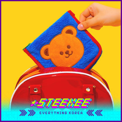 Wiggle Wiggle Cute Embroidered Earphone Bag Cosmetic Bag Coin Purse Key Bag Storage Bag by Steekee Korea 4425