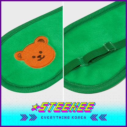 Wiggle Wiggle Travel Portable Neck Protection Nap Neck Pillow + Eye Mask Set of 2 by Steekee Korea 4429