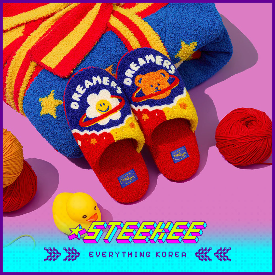 Wiggle Wiggle Plush Warm Home Indoor Slippers by Steekee Korea 4432