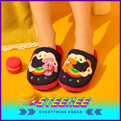 Wiggle Wiggle Plush Warm Home Indoor Slippers by Steekee Korea 4432