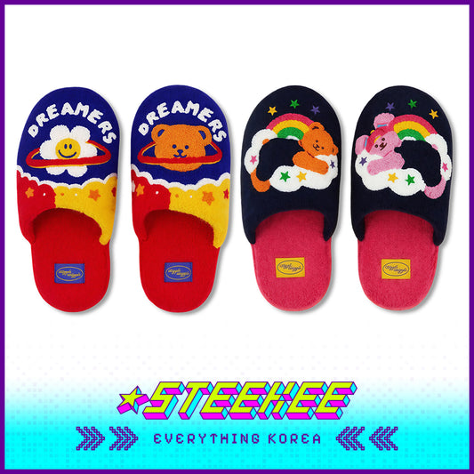 Wiggle Wiggle Plush Warm Home Indoor Slippers by Steekee Korea 4432
