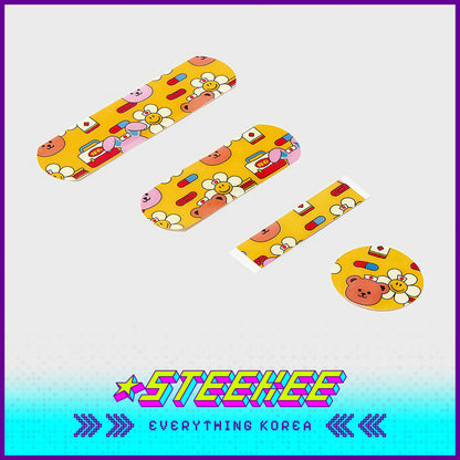 Wiggle Wiggle Cartoon Bear Daisy Rainbow Bunny Hemostatic Patch Band-Aid by Steekee Korea 4433
