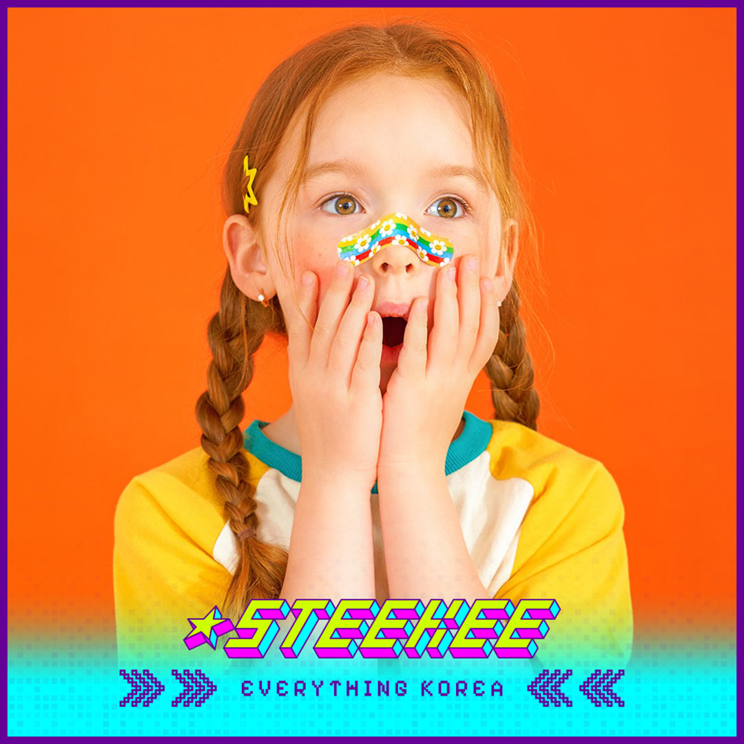 Wiggle Wiggle Cartoon Bear Daisy Rainbow Bunny Hemostatic Patch Band-Aid by Steekee Korea 4433