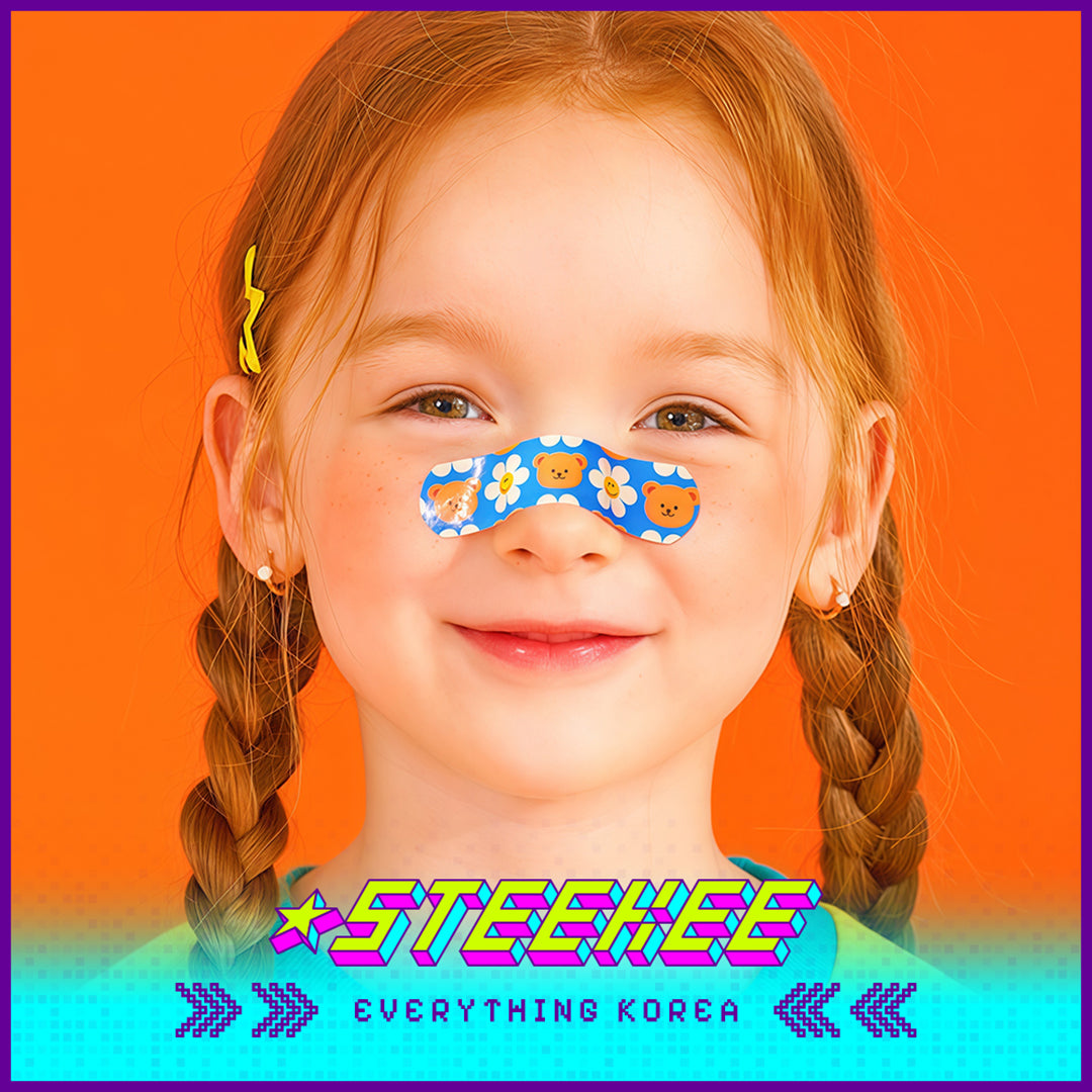 Wiggle Wiggle Cartoon Bear Daisy Rainbow Bunny Hemostatic Patch Band-Aid by Steekee Korea 4433