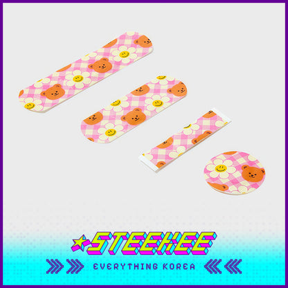 Wiggle Wiggle Cartoon Bear Daisy Rainbow Bunny Hemostatic Patch Band-Aid by Steekee Korea 4433