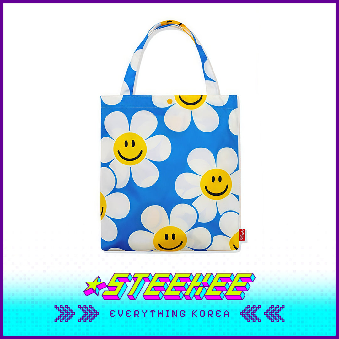 Wiggle Wiggle Blue Daisy Children's Raincoat Kids Full Body Waterproof Raincoat by Steekee Korea 4434