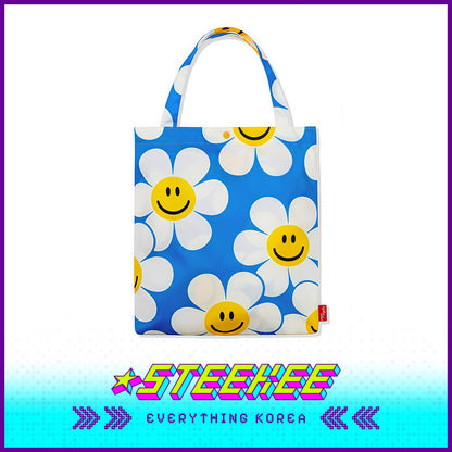 Wiggle Wiggle Blue Daisy Children's Raincoat Kids Full Body Waterproof Raincoat by Steekee Korea 4434