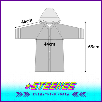 Wiggle Wiggle Blue Daisy Children's Raincoat Kids Full Body Waterproof Raincoat by Steekee Korea 4434