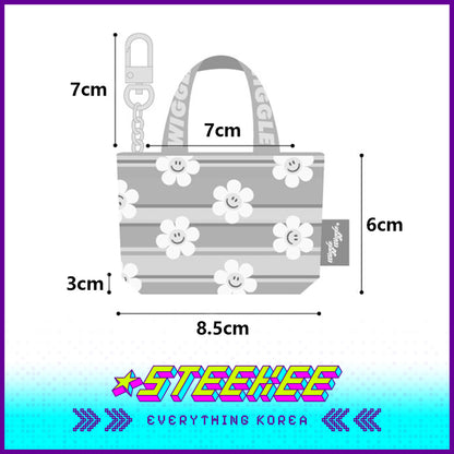 Wiggle Wiggle Mini Tote Woven Bag Keychain Pendant Accessory by Steekee Korea 4439