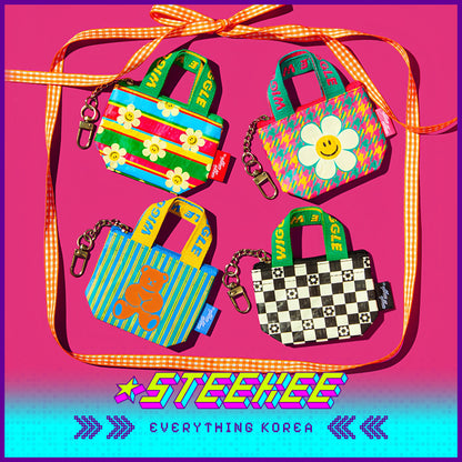 Wiggle Wiggle Mini Tote Woven Bag Keychain Pendant Accessory by Steekee Korea 4439