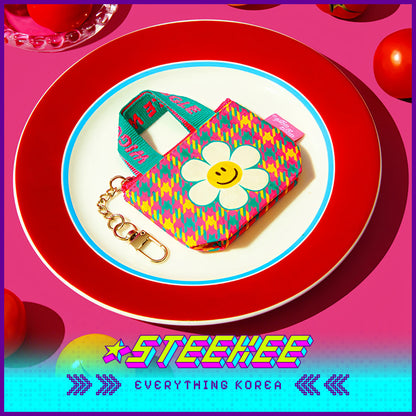 Wiggle Wiggle Mini Tote Woven Bag Keychain Pendant Accessory by Steekee Korea 4439
