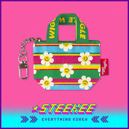 Wiggle Wiggle Mini Tote Woven Bag Keychain Pendant Accessory by Steekee Korea 4439