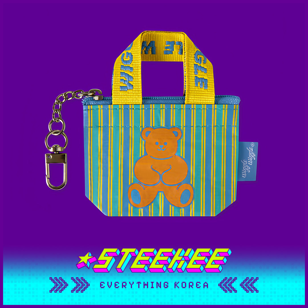 Wiggle Wiggle Mini Tote Woven Bag Keychain Pendant Accessory by Steekee Korea 4439