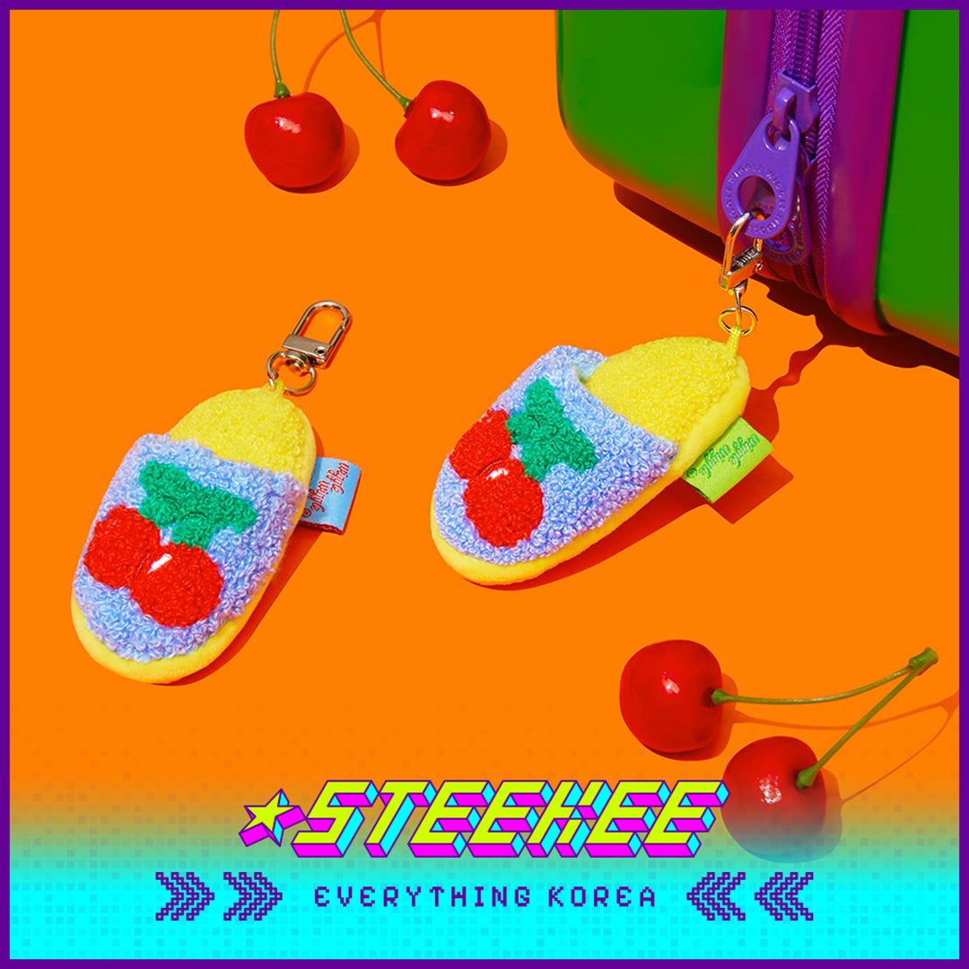 Wiggle Wiggle Mini Slippers Plush Keychain Pendant Accessories by Steekee Korea 4440