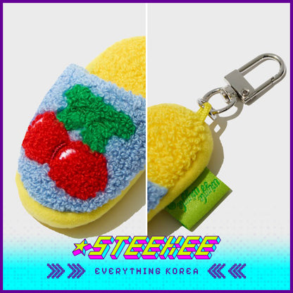 Wiggle Wiggle Mini Slippers Plush Keychain Pendant Accessories by Steekee Korea 4440