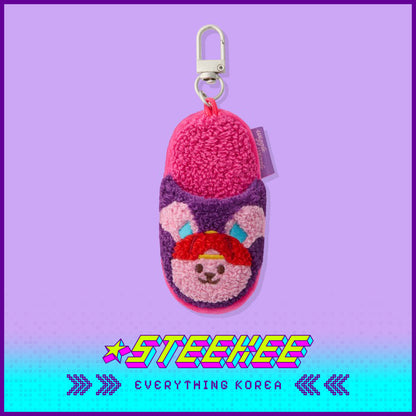 Wiggle Wiggle Mini Slippers Plush Keychain Pendant Accessories by Steekee Korea 4440