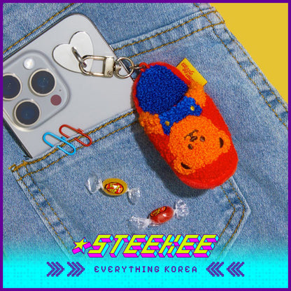 Wiggle Wiggle Mini Slippers Plush Keychain Pendant Accessories by Steekee Korea 4440