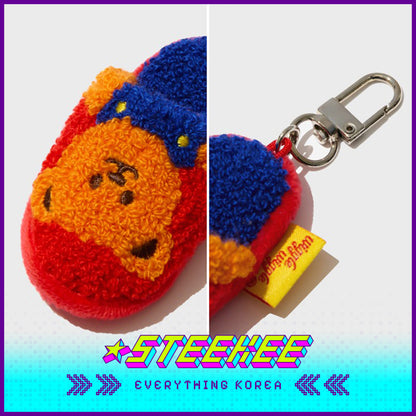 Wiggle Wiggle Mini Slippers Plush Keychain Pendant Accessories by Steekee Korea 4440