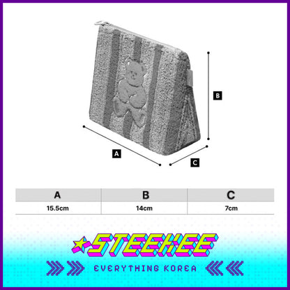 Wiggle Wiggle Travel Portable Large Capacity Soft Plush Storage Bag Cosmetic Bag by Steekee Korea 4443