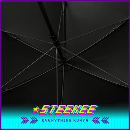 Wiggle Wiggle Daisy Black Sunscreen Sunny and Rainy Dual-Purpose Long-Handled Umbrella by Steekee Korea 4447