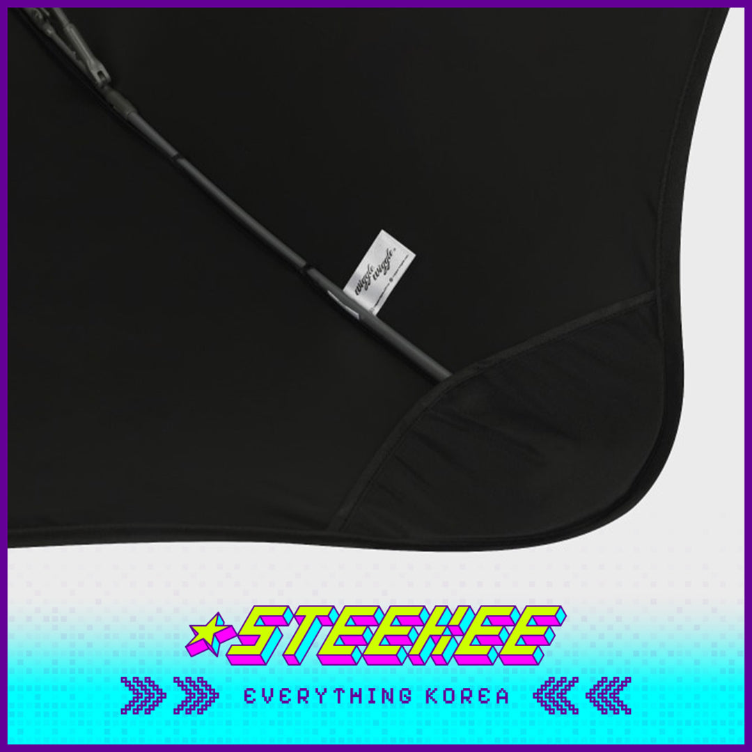 Wiggle Wiggle Daisy Black Sunscreen Sunny and Rainy Dual-Purpose Long-Handled Umbrella by Steekee Korea 4447