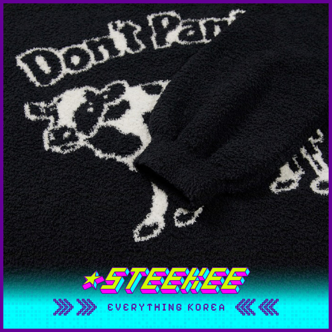 Wiggle Wiggle Hooded Autumn and Winter Warm Pajamas Set Casual Home Clothes by Steekee Korea 4448