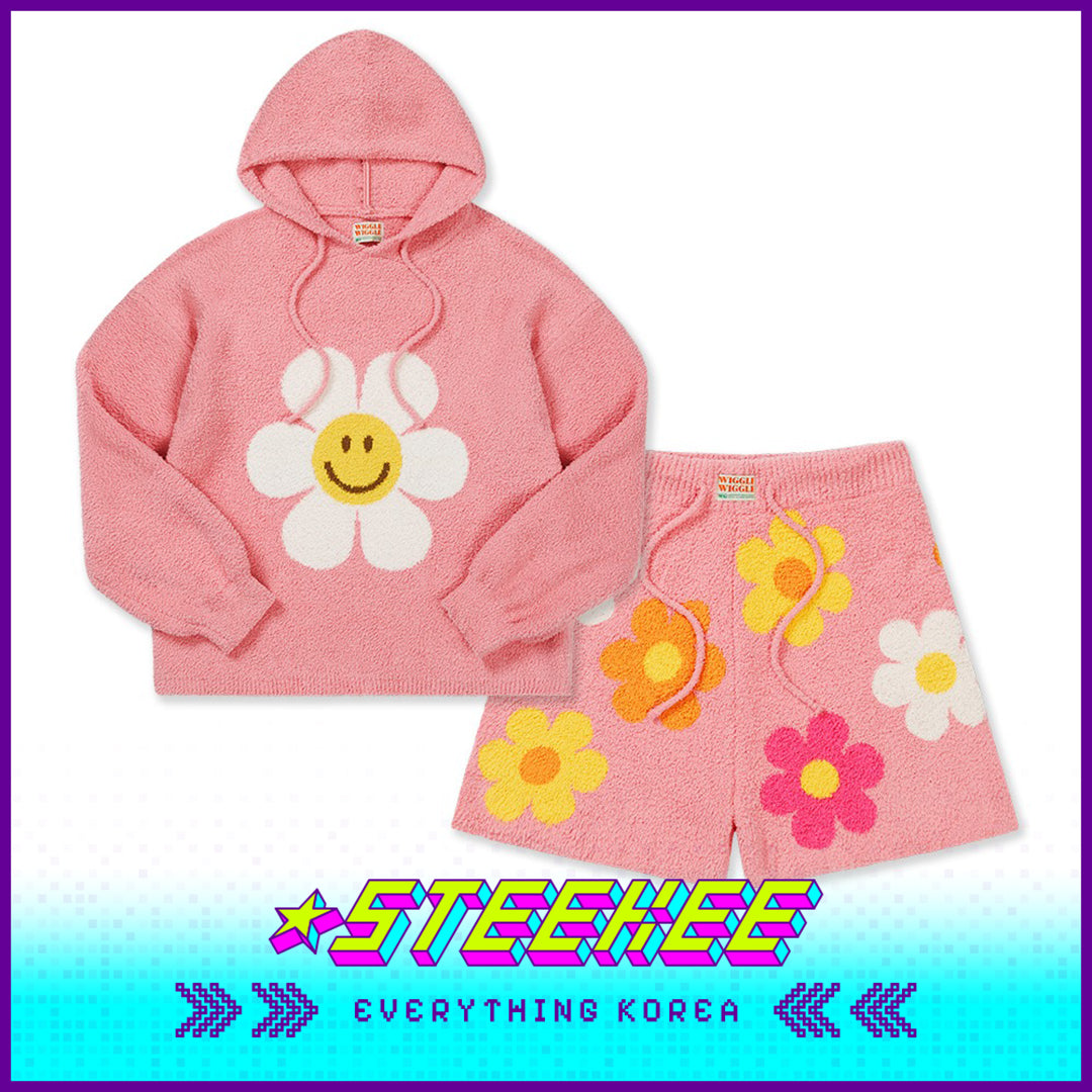 Wiggle Wiggle Hooded Autumn and Winter Warm Pajamas Set Casual Home Clothes by Steekee Korea 4448