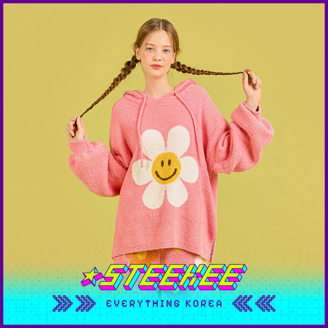 Wiggle Wiggle Hooded Autumn and Winter Warm Pajamas Set Casual Home Clothes by Steekee Korea 4448