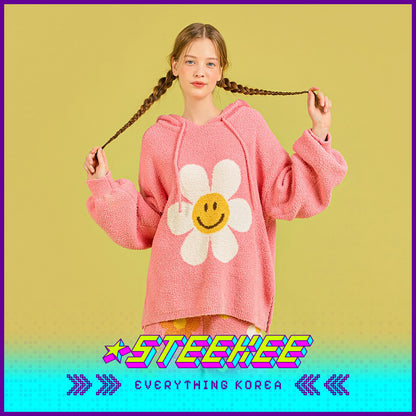 Wiggle Wiggle Hooded Autumn and Winter Warm Pajamas Set Casual Home Clothes by Steekee Korea 4448