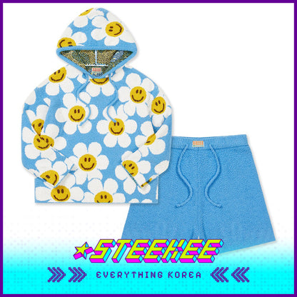 Wiggle Wiggle Hooded Autumn and Winter Warm Pajamas Set Casual Home Clothes by Steekee Korea 4448