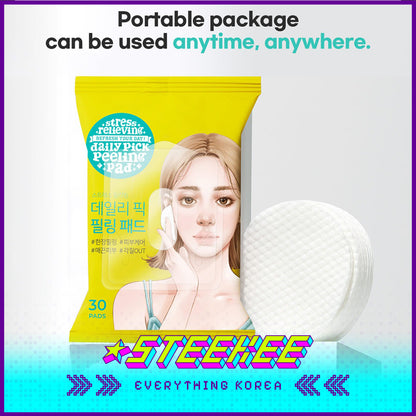 Ariul Stress Relieving Soothing Exfoliating Moisturizing Cotton Peeling Pads Set of 3 by Steekee Korea 4456