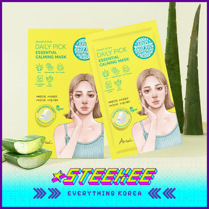 Ariul Smooth Pure Daily Pick Essential Calming Mask 20ml by Steekee Korea 4462