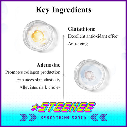 Hexkin Extractive Brightening Hydrating Anti-Wrinkle Firming Peptide Eye Mask 50g Set of 10 by Steekee Korea 4473