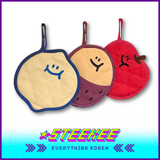 SECOND MORNING Lemon Apple Sweet Potato Shaped Pure Cotton Pot Mat by Steekee Korea 4482