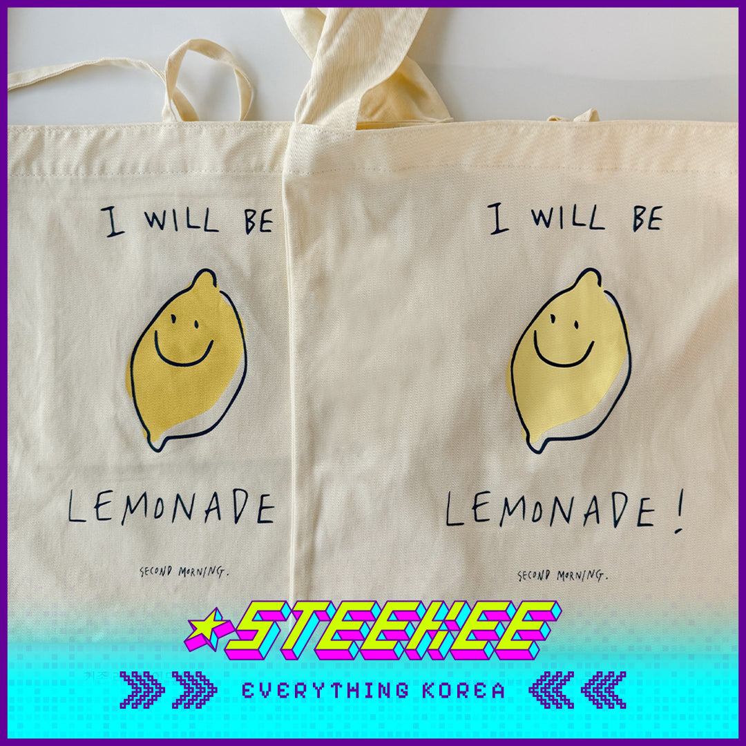 SECOND MORNING Lemon Print Cotton Eco-Friendly Bag by Steekee Korea 4486