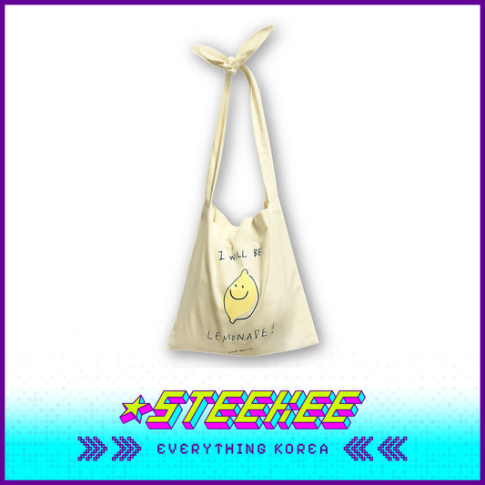 SECOND MORNING Lemon Print Cotton Eco-Friendly Bag by Steekee Korea 4486