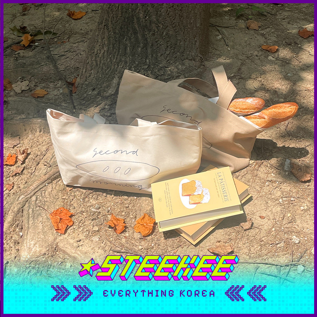 SECOND MORNING Simple Cotton Single Shoulder Baguette Bag by Steekee Korea 4487