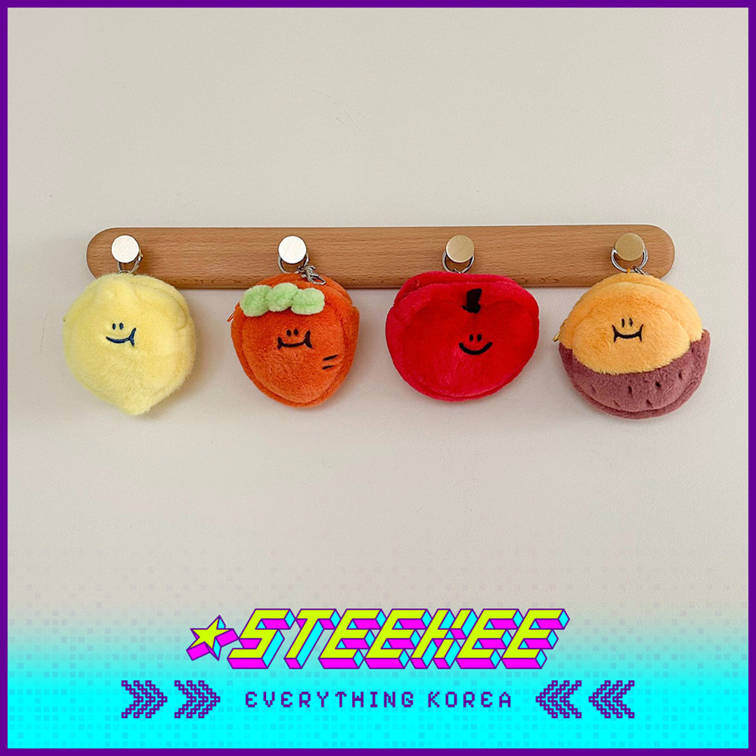 SECOND MORNING Lemon Sweet Potato Carrot Apple Plush Mini Storage Bag by Steekee Korea 4489