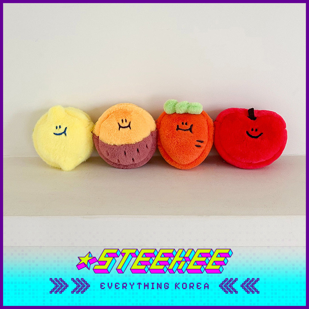 SECOND MORNING Lemon Sweet Potato Carrot Apple Plush Mini Storage Bag by Steekee Korea 4489